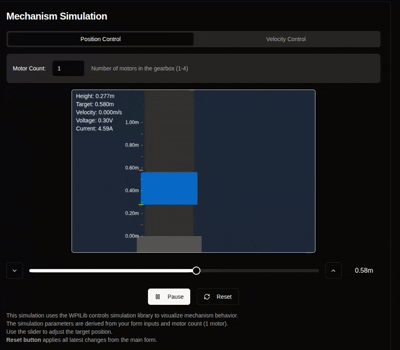 YAMG, the YASS mechanism generator, showing a mechanism being designed and simulated in the browser